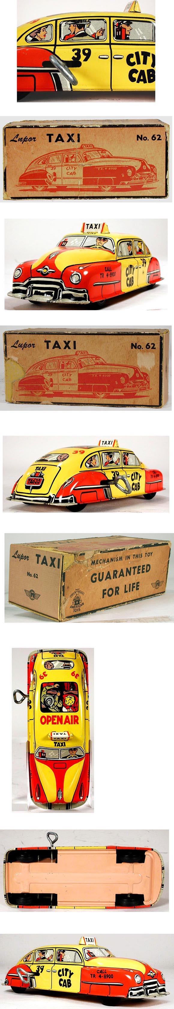 c.1948 Lupor, No.62 City Cab Taxi in Original Box
